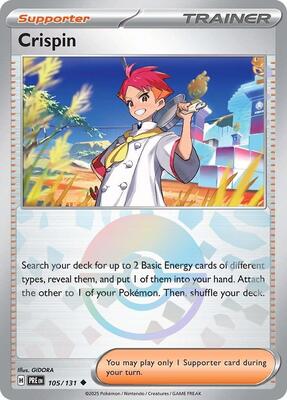 Crispin - 105/131 (Poke Ball Pattern) card from SV: Prismatic Evolutions
