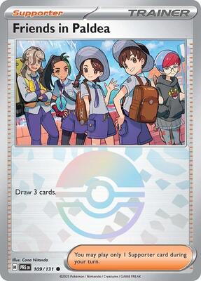 Friends in Paldea - 109/131 (Poke Ball Pattern) card from SV: Prismatic Evolutions