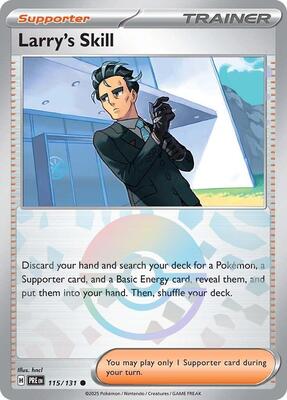 Larry's Skill - 115/131 (Poke Ball Pattern) card from SV: Prismatic Evolutions
