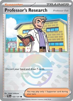 Professor's Research [Professor Oak] (Poke Ball Pattern) card from SV: Prismatic Evolutions