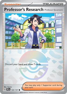 Professor's Research [Professor Sycamore] (Poke Ball Pattern) card from SV: Prismatic Evolutions