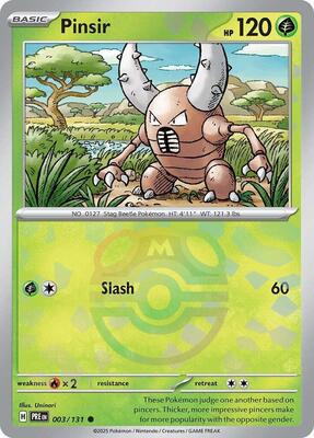 Pinsir (Master Ball Pattern) card from SV: Prismatic Evolutions