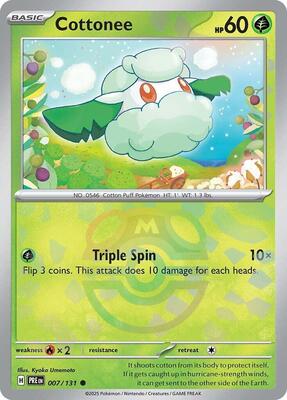 Cottonee (Master Ball Pattern) card from SV: Prismatic Evolutions