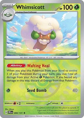 Whimsicott (Master Ball Pattern) card from SV: Prismatic Evolutions