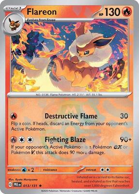 Flareon (Master Ball Pattern) card from SV: Prismatic Evolutions