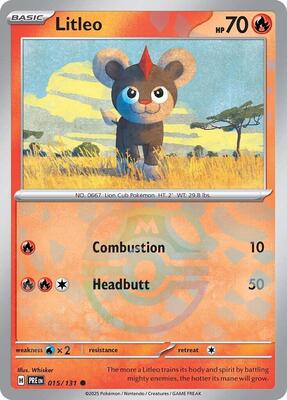 Litleo (Master Ball Pattern) card from SV: Prismatic Evolutions