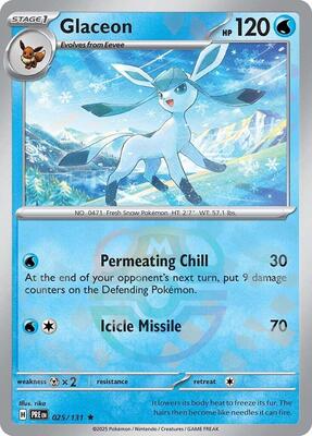Glaceon (Master Ball Pattern) card from SV: Prismatic Evolutions
