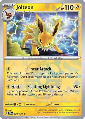 Jolteon (Master Ball Pattern) card from SV: Prismatic Evolutions
