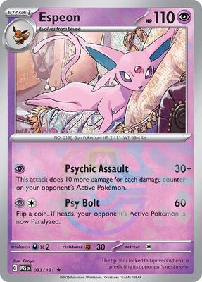 Espeon (Master Ball Pattern) card from SV: Prismatic Evolutions