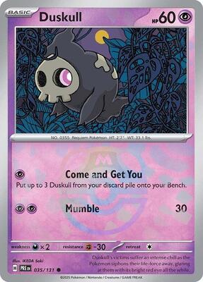 Duskull (Master Ball Pattern) card from SV: Prismatic Evolutions