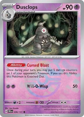 Dusclops (Master Ball Pattern) card from SV: Prismatic Evolutions