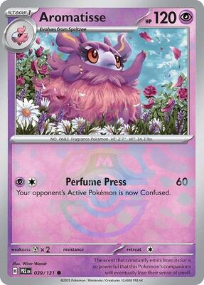 Aromatisse (Master Ball Pattern) card from SV: Prismatic Evolutions