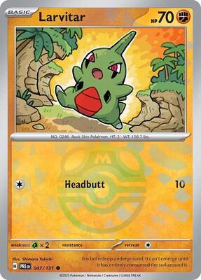 Larvitar (Master Ball Pattern) card from SV: Prismatic Evolutions