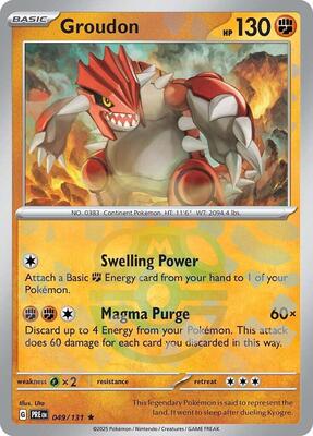 Groudon (Master Ball Pattern) card from SV: Prismatic Evolutions