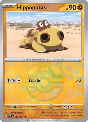 Hippopotas (Master Ball Pattern) card from SV: Prismatic Evolutions