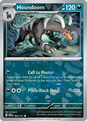Houndoom (Master Ball Pattern) card from SV: Prismatic Evolutions