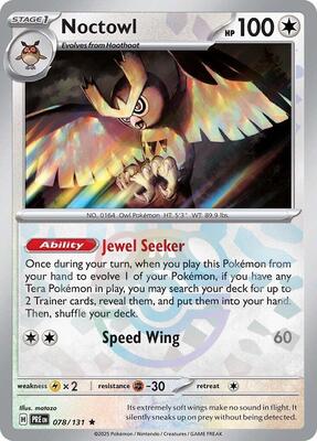Noctowl (Master Ball Pattern) card from SV: Prismatic Evolutions