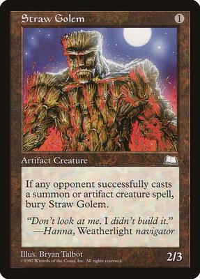 Straw Golem card from Weatherlight