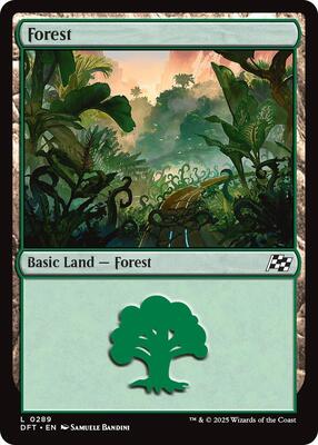 Forest (0289) card from Aetherdrift