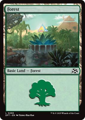 Forest (0290) card from Aetherdrift