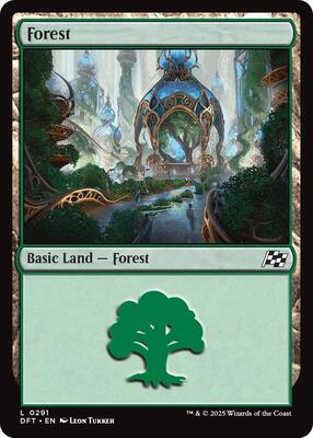 Forest (0291) card from Aetherdrift