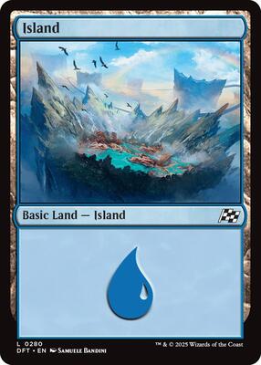 Island (0280) card from Aetherdrift