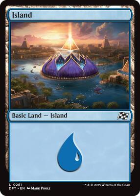 Island (0281) card from Aetherdrift