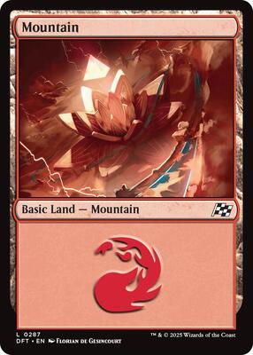 Mountain (0287) card from Aetherdrift