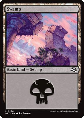 Swamp (0284) card from Aetherdrift