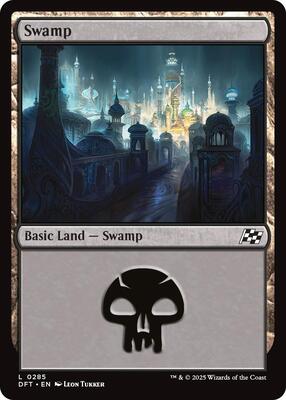 Swamp (0285) card from Aetherdrift
