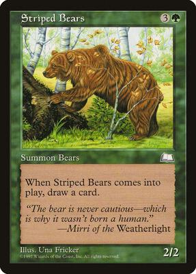 Striped Bears card from Weatherlight