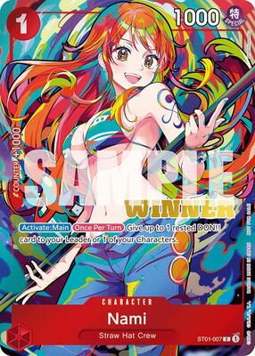 Nami (2025 New Year Event Winner) card from One Piece Promotion Cards