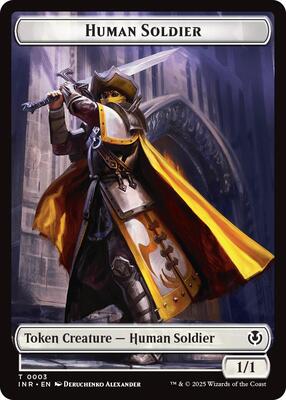 Human Soldier (0003) // Clue Double-Sided Token card from Innistrad Remastered