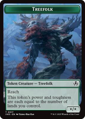 Treefolk // Emblem - Wrenn and Seven Double-Sided Token card from Innistrad Remastered