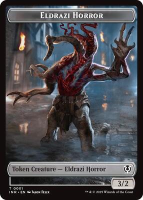 Eldrazi Horror // Human Soldier (0003) Double-Sided Token card from Innistrad Remastered
