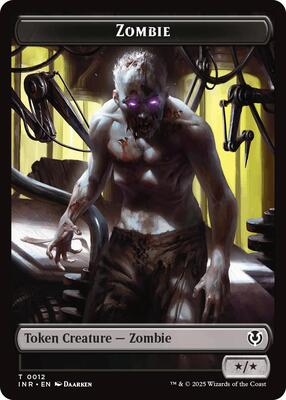 Zombie (0011) // Zombie (0012) Double-Sided Token card from Innistrad Remastered