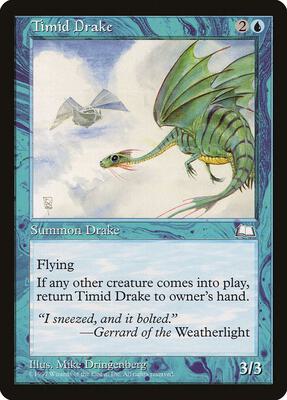 Timid Drake card from Weatherlight