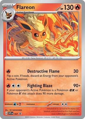 Flareon - 167 (Cosmos Holo) card from SV: Scarlet & Violet Promo Cards