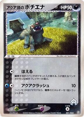Team Aqua's Poochyena - 021/033 card from Aqua Deck Kit