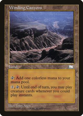 Winding Canyons card from Weatherlight