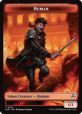 Human (0014) // Emblem - Chandra, Dressed to Kill Double-Sided Token card from Innistrad Remastered
