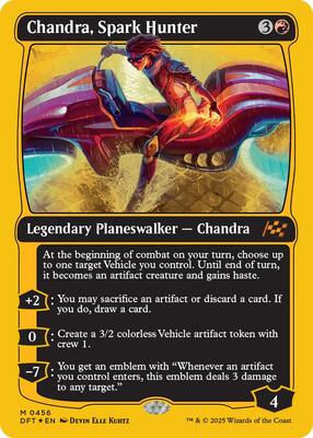 Chandra, Spark Hunter (First-Place Foil) card from Aetherdrift