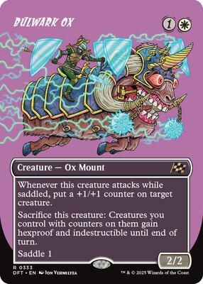 Bulwark Ox (Borderless) card from Aetherdrift