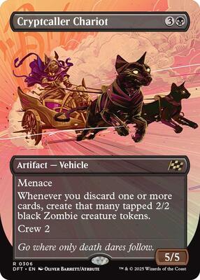 Cryptcaller Chariot (Borderless) card from Aetherdrift