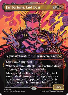 Far Fortune, End Boss (Borderless) card from Aetherdrift