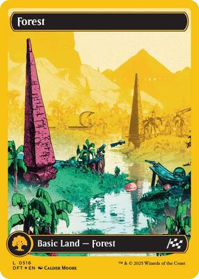 Forest (0516) (First-Place Foil) card from Aetherdrift