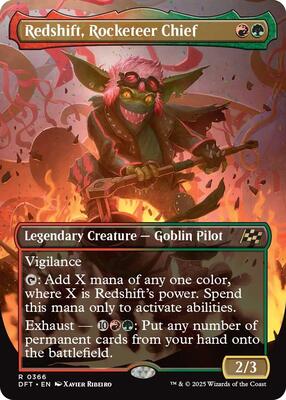Redshift, Rocketeer Chief (Borderless) card from Aetherdrift