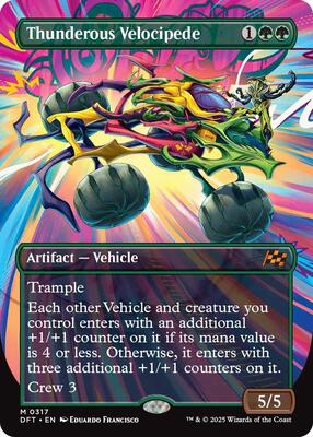 Thunderous Velocipede (Borderless) card from Aetherdrift