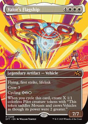 Valor's Flagship (Borderless) card from Aetherdrift