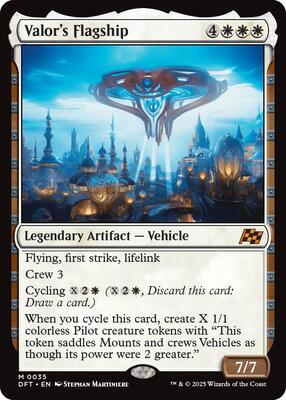 Valor's Flagship card from Aetherdrift